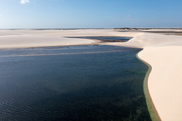 parque nacional dos lençóis maranhenses com suas lindas lagoas e belezas naturais. Local turístico. 