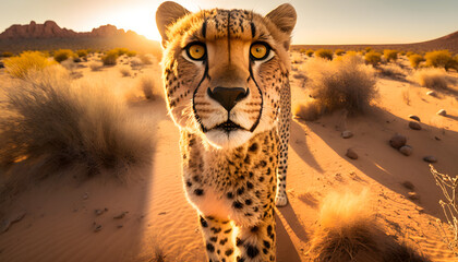 Portrait of a Cheetah, generative AI 
