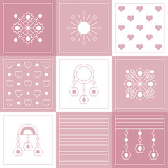 Boho Baby Pink Seamless pattern 