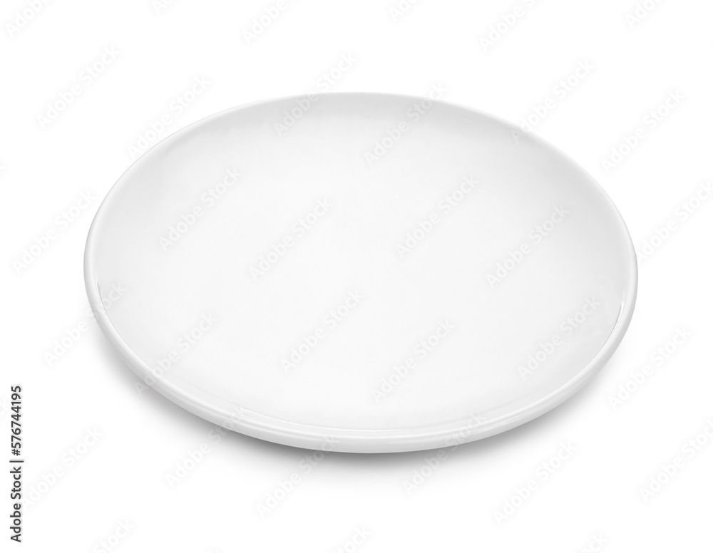 Wall mural white plate on transparent png