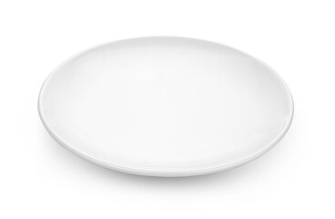 white plate isolated on a transparent png