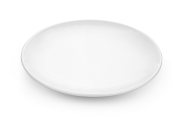 white plate isolated on a transparent png