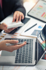 Business people Consulting meeting working and brainstorming new business project, finance investment concept.
