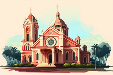 Trinity Cathedral of Our Lord Jesus Christ in Goa. Generative AI