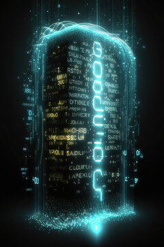 Background of binary code symbols showing programming codes. Generative AI