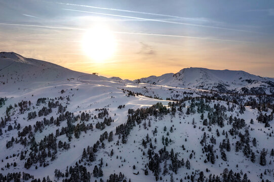 Turracher H&ouml;he in Austria. Skigebiet.
