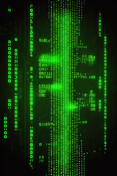 Background of binary code symbols showing programming codes. Generative AI