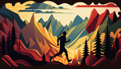 Fototapeta premium Marathon trail