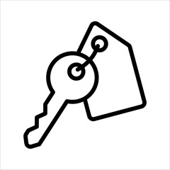 hotel key icon,  Hotel security sign. Pictogram for web page, mobile app, promo. vector illustration on white background