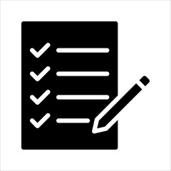 Clipboard icon vector. checklist icon symbol vector illustration on white background