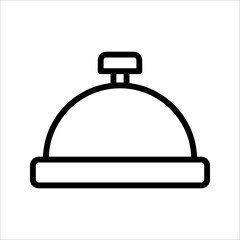 Fototapeta premium Reception bell icon, Help desk symbol, logo vector illustration on white background
