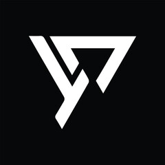 YN YN Logo Design, Creative Minimal Letter YN YN Monogram - obrazy, fototapety, plakaty