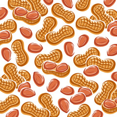 Peanuts background set. Collection icon peanuts. Vector