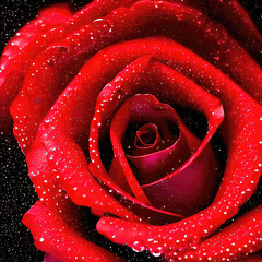 beautiful macro shot of rose for valentine gift