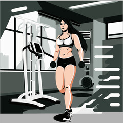 Fototapeta na wymiar person exercising in gym