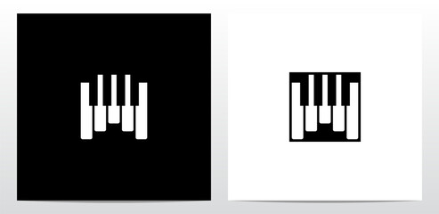 Piano Tuts Keys Letter Logo Design A