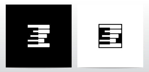 Piano Tuts Keys Letter Logo Design Z