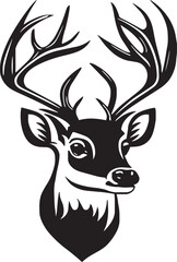 Deer head logo, deer head icon, SVG Vector illustration