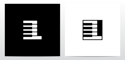 Piano Tuts Keys Letter Logo Design L