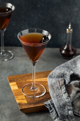 Boozy Cold Rye Manhattan Cocktail