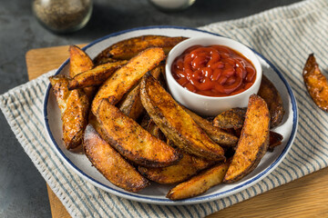 Homemade Cut Potato Wedge French Fries