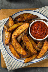 Homemade Cut Potato Wedge French Fries