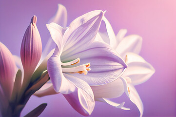 background with flowers,purple crocus flower,pink and white flower