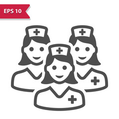 Medical Team Icon. Nurse, Nurses