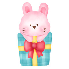 Pink baby rabbit