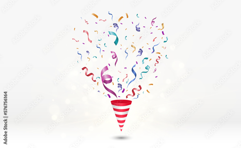 Aufkleber Lots of colorful tiny confetti and ribbons on transparent background. Festive event and party. Multicolor background.Colorful bright confetti isolated on transparent background.	
