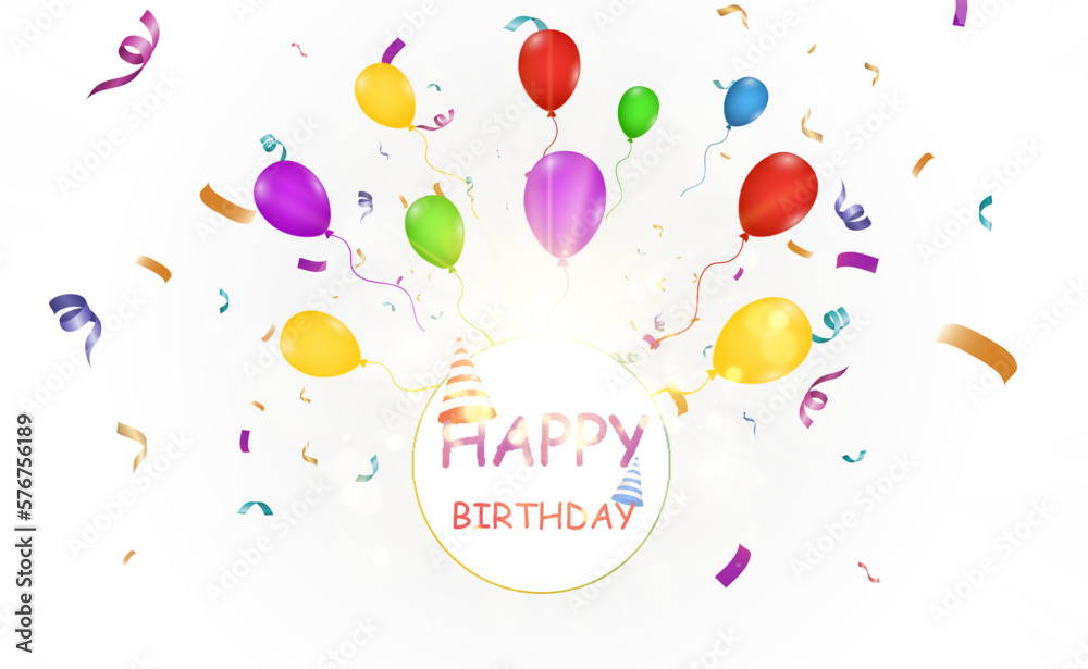 Poster Lots of colorful tiny confetti and ribbons on transparent background. Festive event and party. Multicolor background.Colorful bright confetti isolated on transparent background.	
