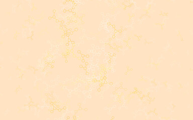 Light Orange vector background with forms of artificial intelligence.