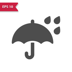 Umbrella, Rain Icon. Raining, Weather, Raindrop, Droplet