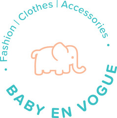 logo of an elephant for a baby clothes shop