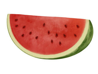 Watermelon slice illustration transparent background 
