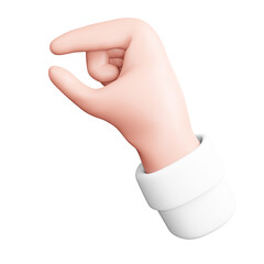Little Bit gesture hand 3D icon in front view