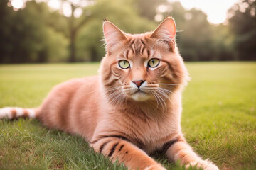 IA retrato bonito gato en oto&ntilde;o
