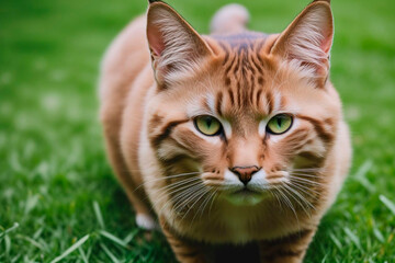 IA retrato bonito gato en otoño