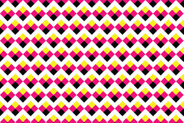 Seamless pink yellow and black tablecloth pattern.