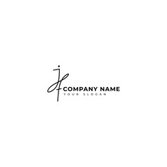 Jf Initial signature logo vector design