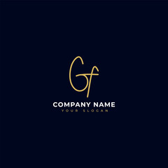 Gf Initial signature logo vector design
