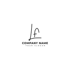Lf Initial signature logo vector design