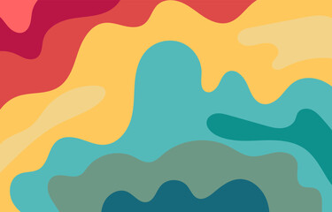 Colorful Groovy background design concept