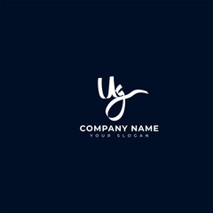 Ug Initial signature logo vector design