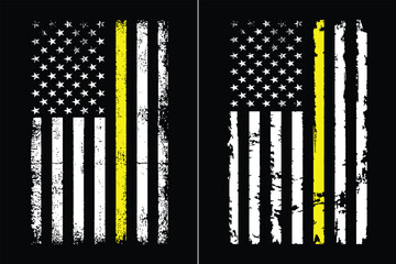 Thin Yellow Line 4th of July Design