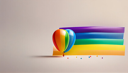 LGBT Pride day celebration art rainbow