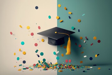 Minimalism in Graduation: Celebrating Achievement with Elegance, Generative AI.