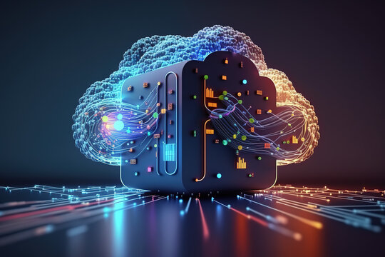 Cloud Networking, Firewall Network Security, Automation, Cyber Security, Cloud Managed, AI Generated Art for Business and Technology