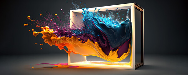8000x3200_Computer_case_water_cooled_exploding_Liquid abstract wallpaper collection-framecase-burst-colour-liquide-2
