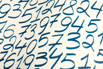 Digital background with numbers. Texture of random numbers figures. Economic Collapse or default...